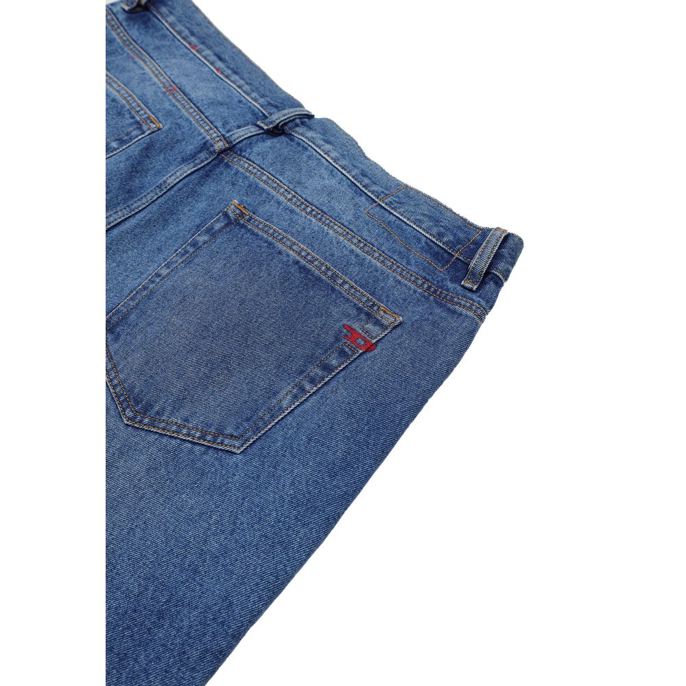 Diesel Blue Cotton Relaxed Fit Jean $467.00 Diesel Luzworld