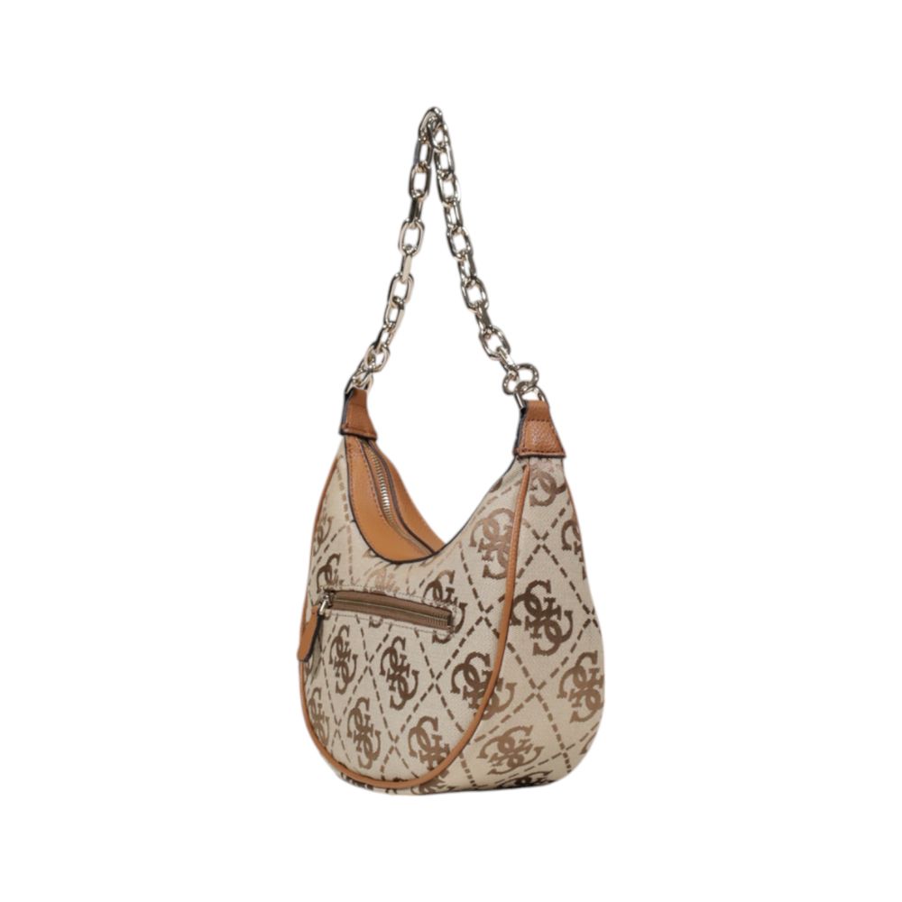 Guess Beige Polyester Handbag $298.00 Guess Luzworld