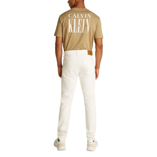 Calvin Klein Jeans White Cotton Skinny Jeans