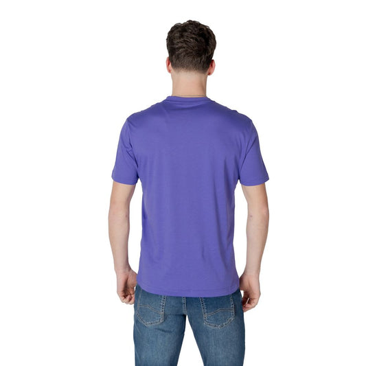 EA7 Emporio Armani Purple Cotton Polo Shirt