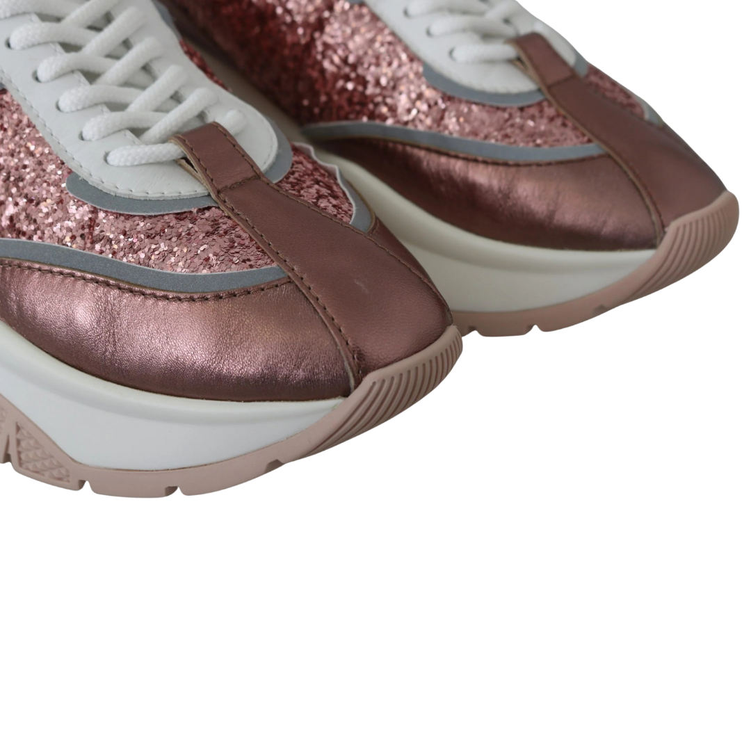 Jimmy Choo Candyfloss Glitter Sneaker Euphoria $1015.00 Jimmy Choo Luzworld