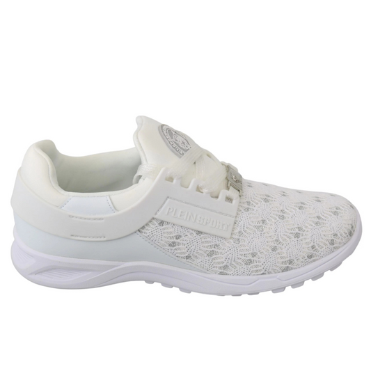 Philipp Plein White Polyester Casual Sneakers Shoes $791.00 Philipp Plein Luzworld