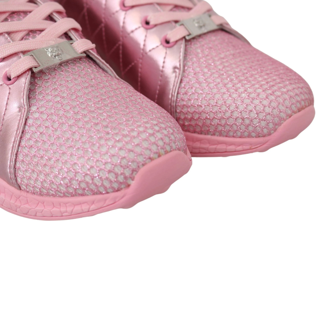 Plein Sport Chic Pink Blush Runner Gisella Sneakers $695.00 Plein Sport Luzworld
