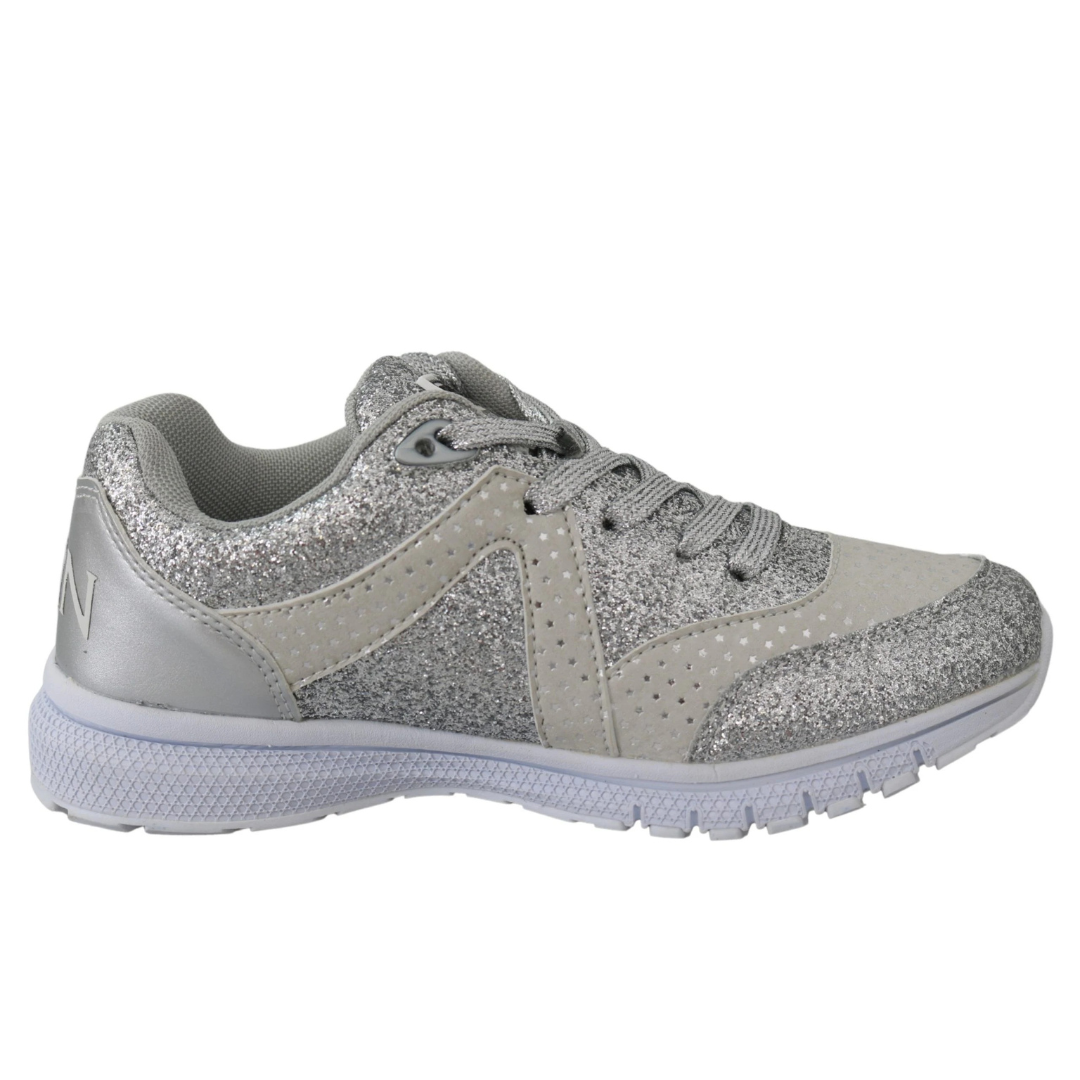 Plein Sport Chic Silver Runner Jasmines Sneakers $736.00 Plein Sport Luzworld