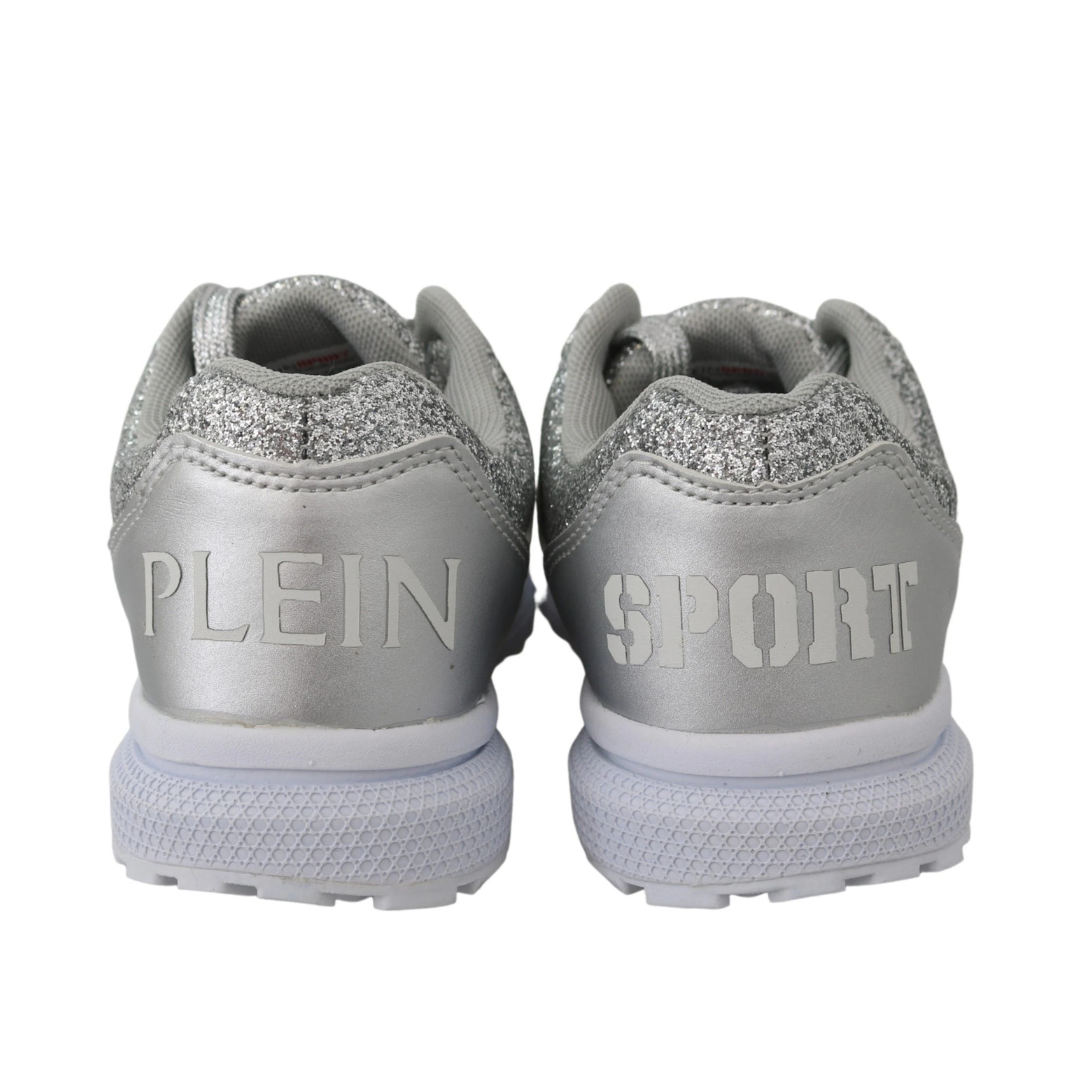 Plein Sport Chic Silver Runner Jasmines Sneakers $736.00 Plein Sport Luzworld