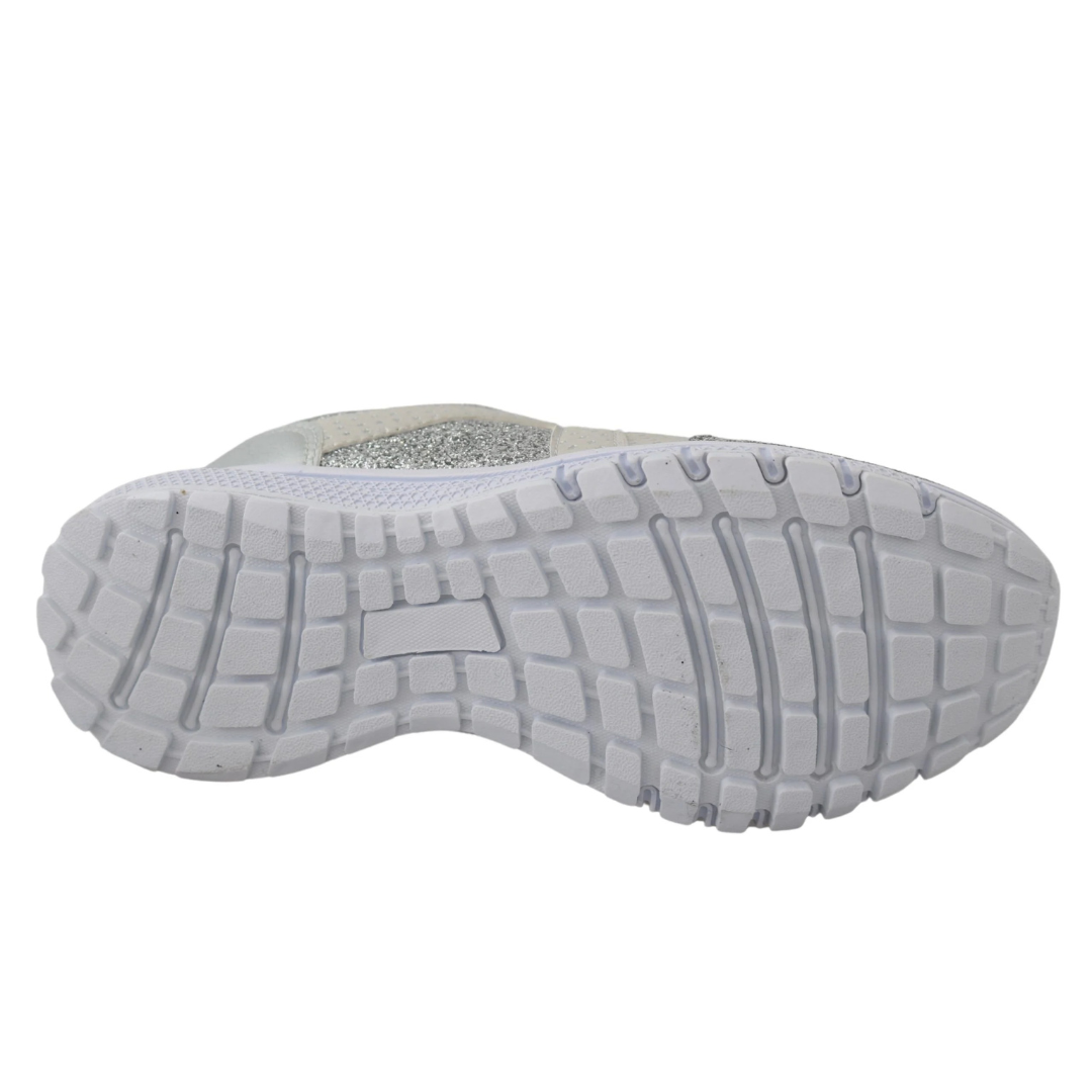 Plein Sport Chic Silver Runner Jasmines Sneakers $736.00 Plein Sport Luzworld