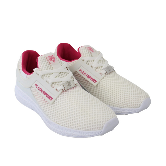 Plein Sport Exclusive White Runner Becky Sneakers $687.00 Plein Sport Luzworld