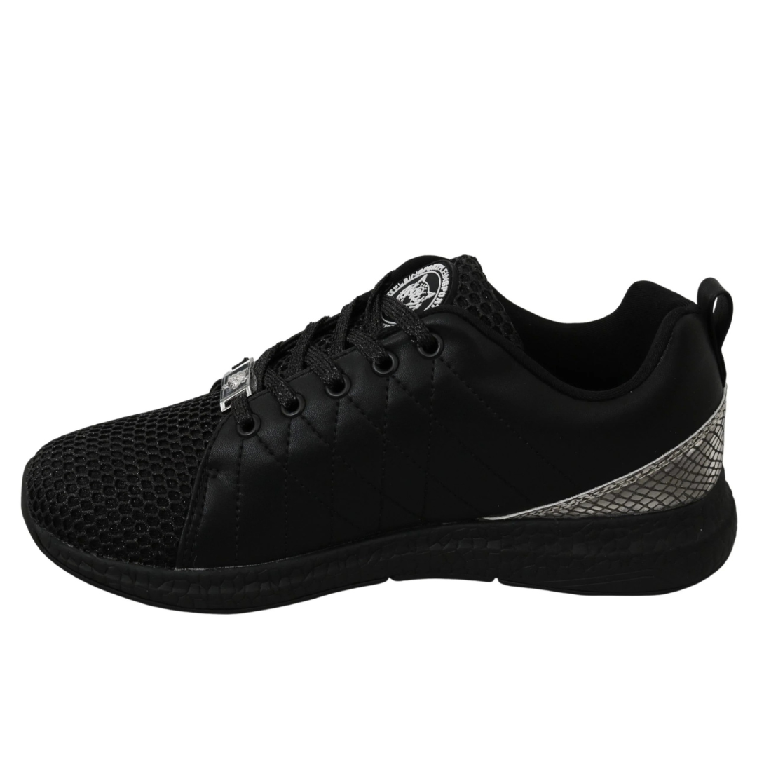 Plein Sport Exquisite Black Runner Gisella Sports Sneakers $695.00 Plein Sport Luzworld