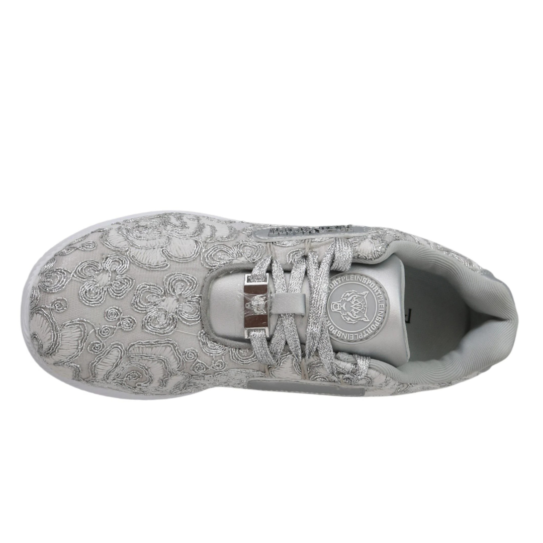 Plein Sport Silver Gleam Runner Joice Sneakers $706.00 Plein Sport Luzworld