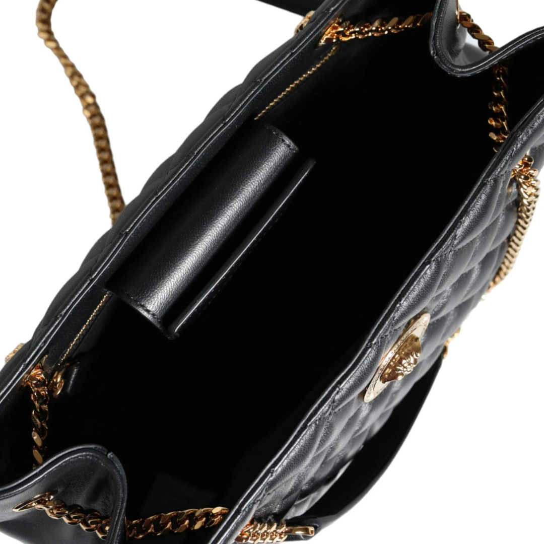 Versace_Black_Quilted_Nappa_Leather_Shoulder_Chain_Strap_Bag