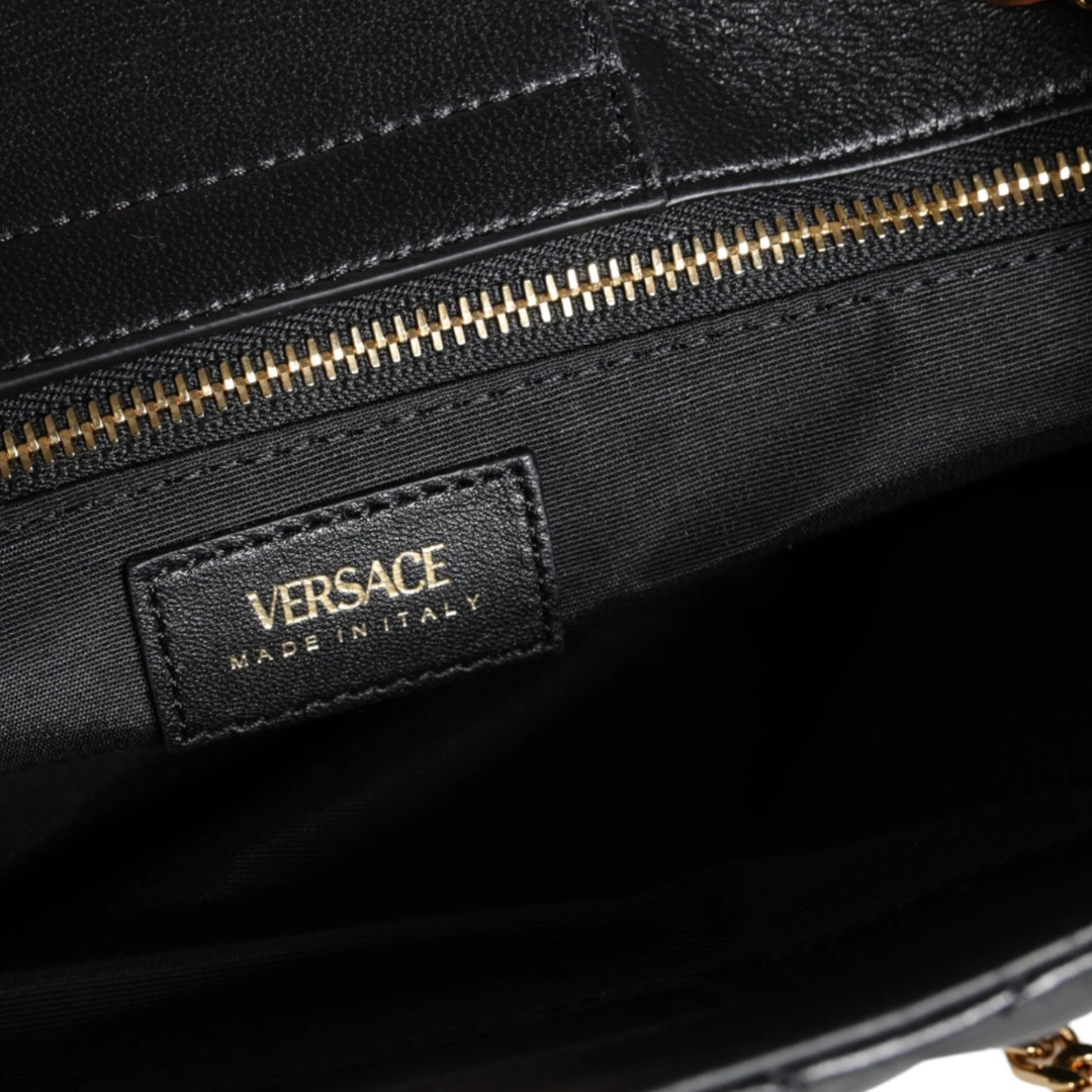 Versace_Black_Quilted_Nappa_Leather_Shoulder_Chain_Strap_Bag