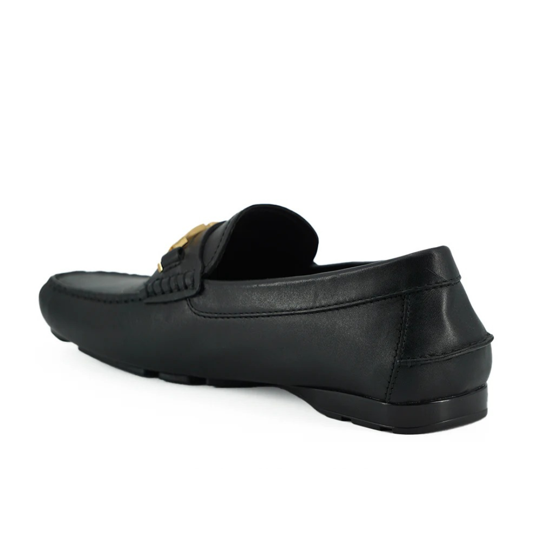 Versace Elegant Black Calf Leather Men's Loafers $1199.00 Versace Luzworld