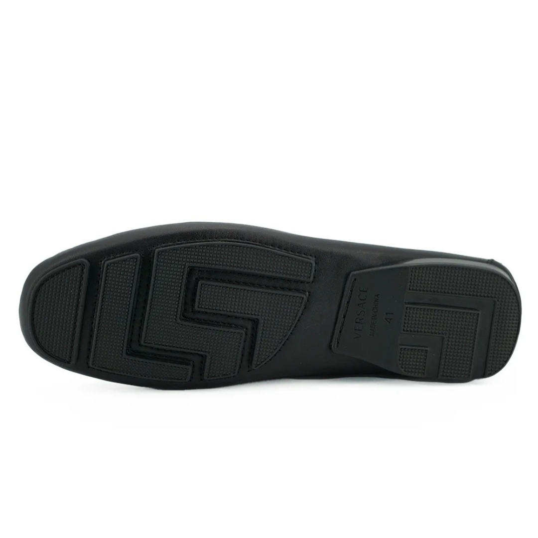 Versace Elegant Black Calf Leather Men's Loafers $1199.00 Versace Luzworld