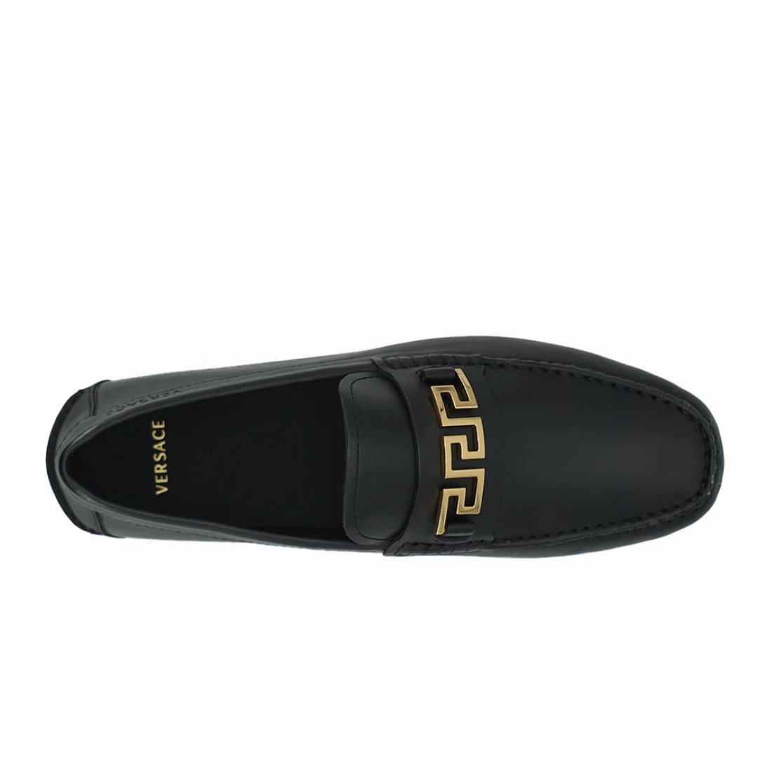 Versace Elegant Black Calf Leather Men's Loafers $1199.00 Versace Luzworld