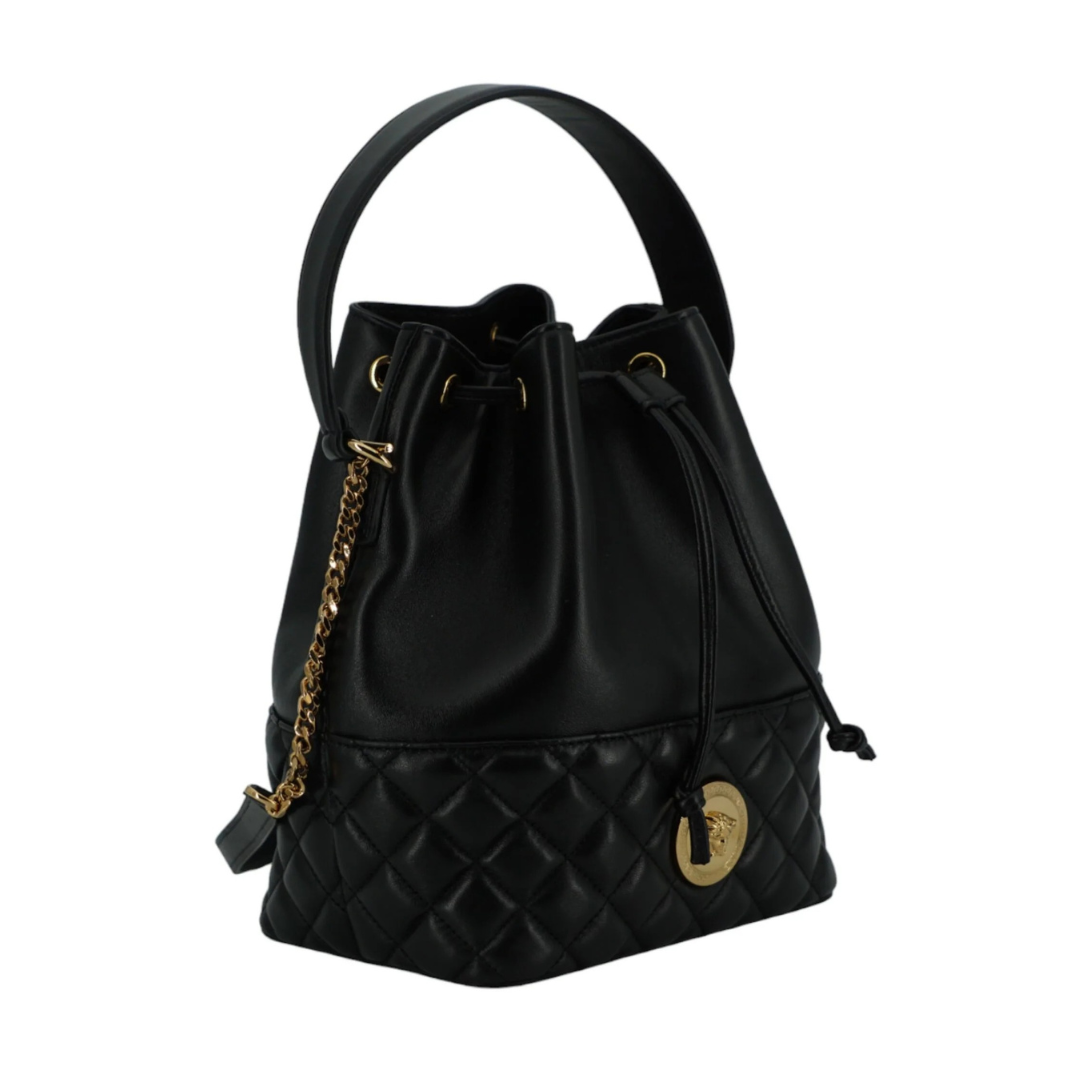 Versace_Elegant_Black_Leather_Medusa_Bucket_Shoulder_Bag