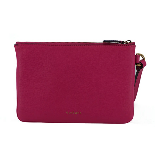 Versace Elegant Pink Leather Pouch Clutch $1676.00 Versace Luzworld
