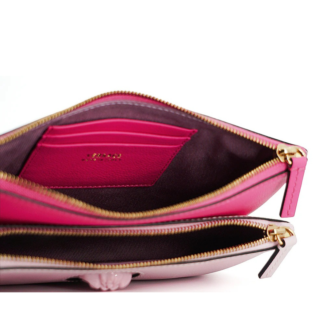 Versace Elegant Pink Leather Pouch Clutch $1676.00 Versace Luzworld