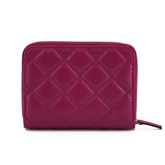 Versace Elegant Purple Quilted Leather Wallet $1156.00 Versace Luzworld