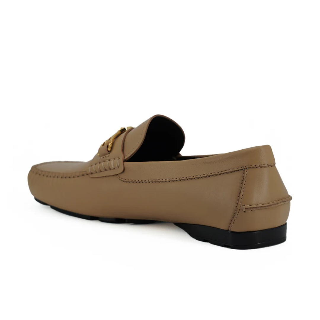 Versace Exquisite Medusa Gold-Tone Leather Loafers $1301.00 Versace Luzworld
