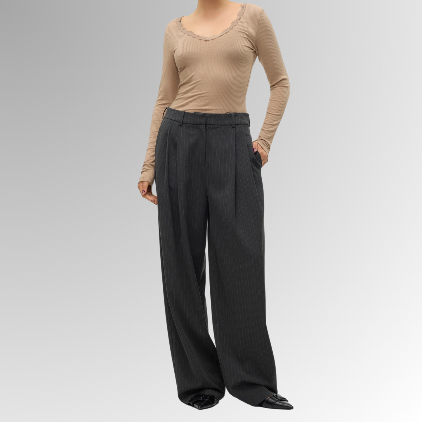 Women Trousers - Grey - 10319718