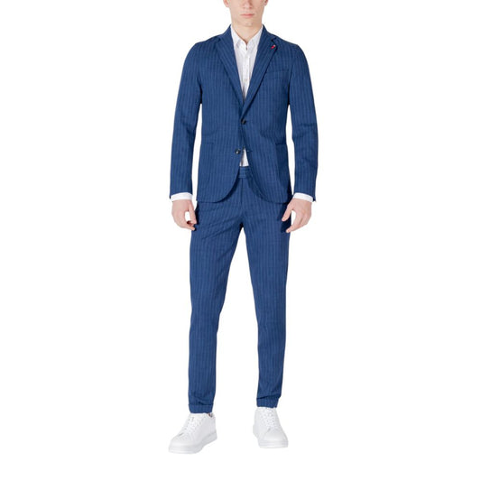 Mulish Blue Cotton Two-Piece Suit