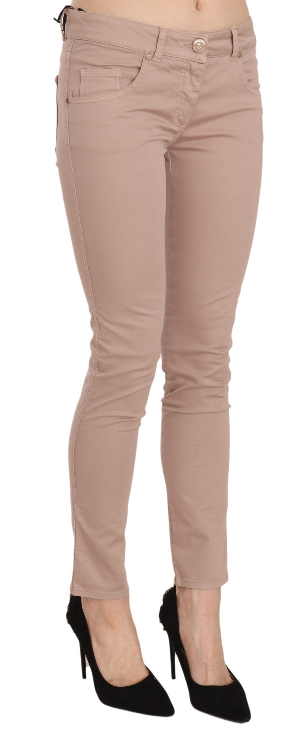 CRISTINAEFFE Brown Low Waist Slim Fit Skinny Cotton Pants $625.00 CRISTINAEFFE Luzworld