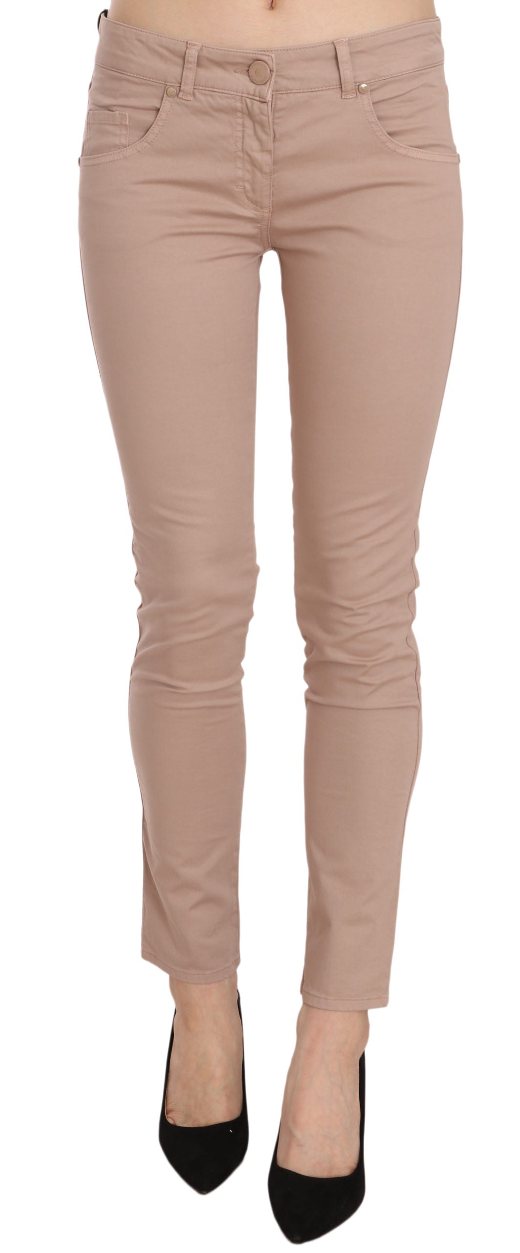 CRISTINAEFFE Brown Low Waist Slim Fit Skinny Cotton Pants $625.00 CRISTINAEFFE Luzworld