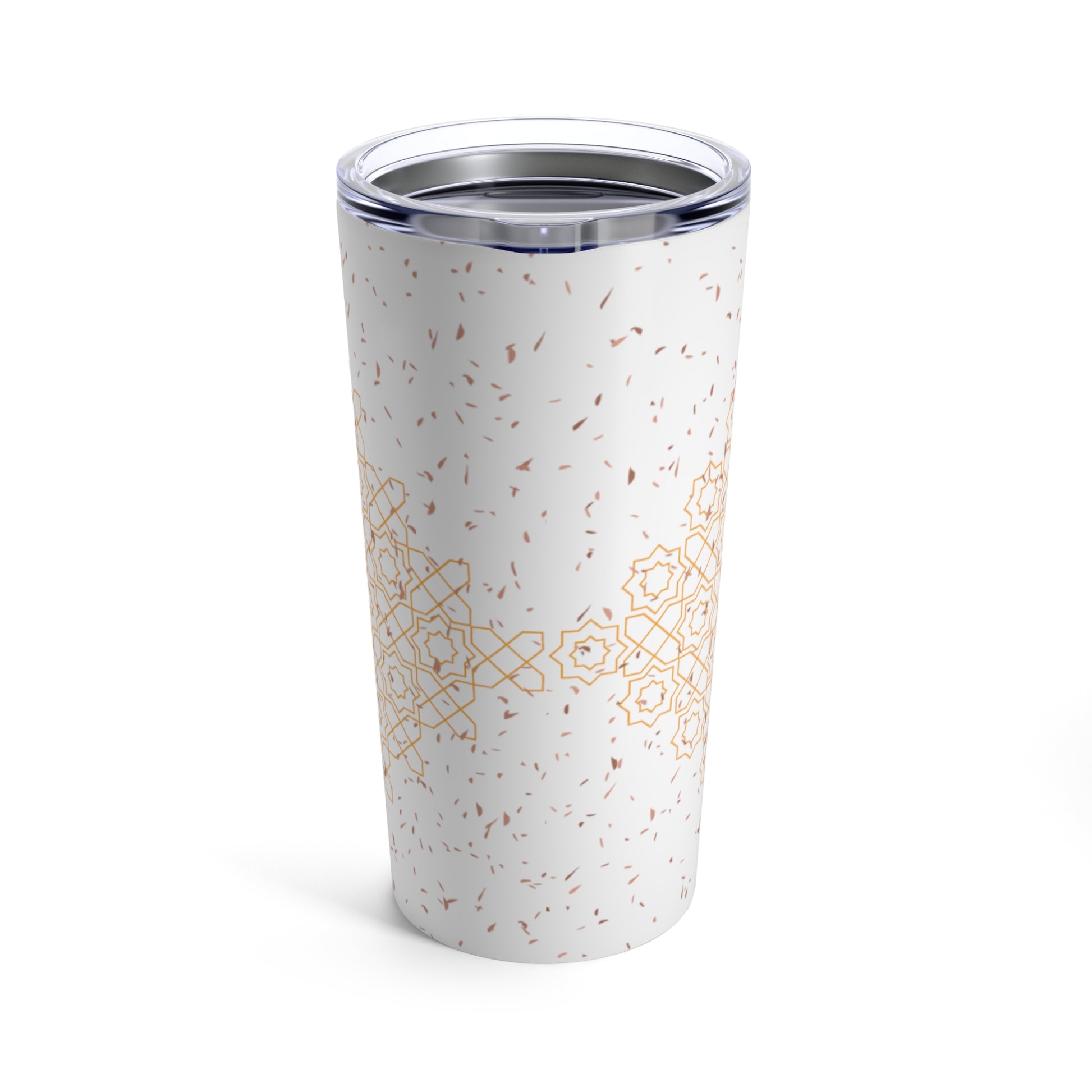 Geometric Pattern: White Tumbler 20oz - Luzworld