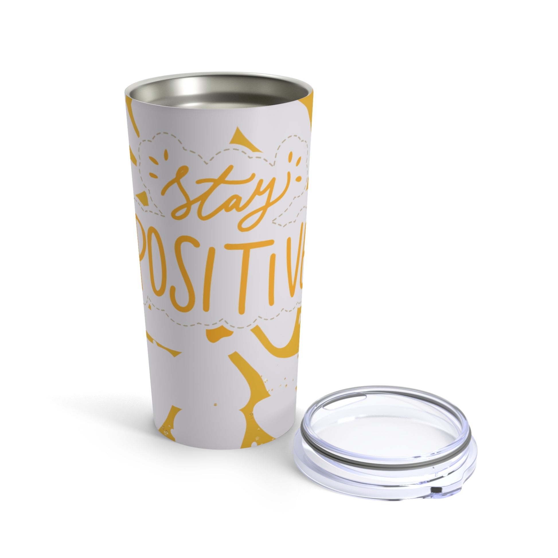 Stay Positive: Gold Tumbler 20oz - Luzworld