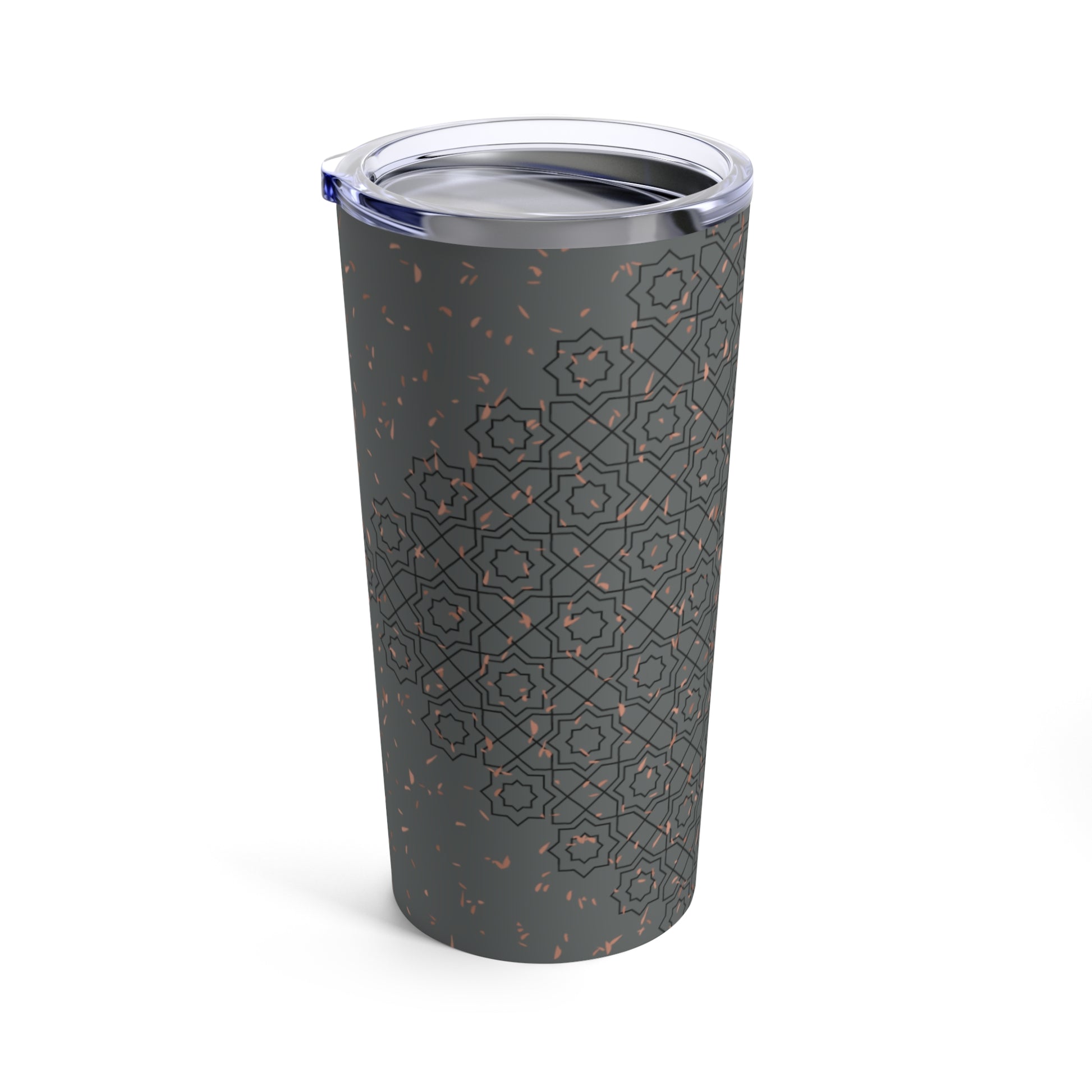 Geometric Pattern: Grey Tumbler 20oz - Luzworld