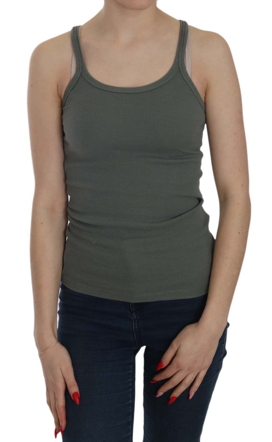 PINK MEMORIES Green Sleeveless Spaghetti Tank T-Shirt Blouse $254.00 PINK MEMORIES Luzworld