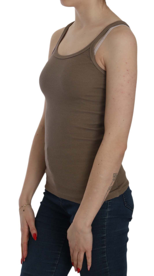 PINK MEMORIES Brown Sleeveless Spaghetti Strap Top $254.00 PINK MEMORIES Luzworld