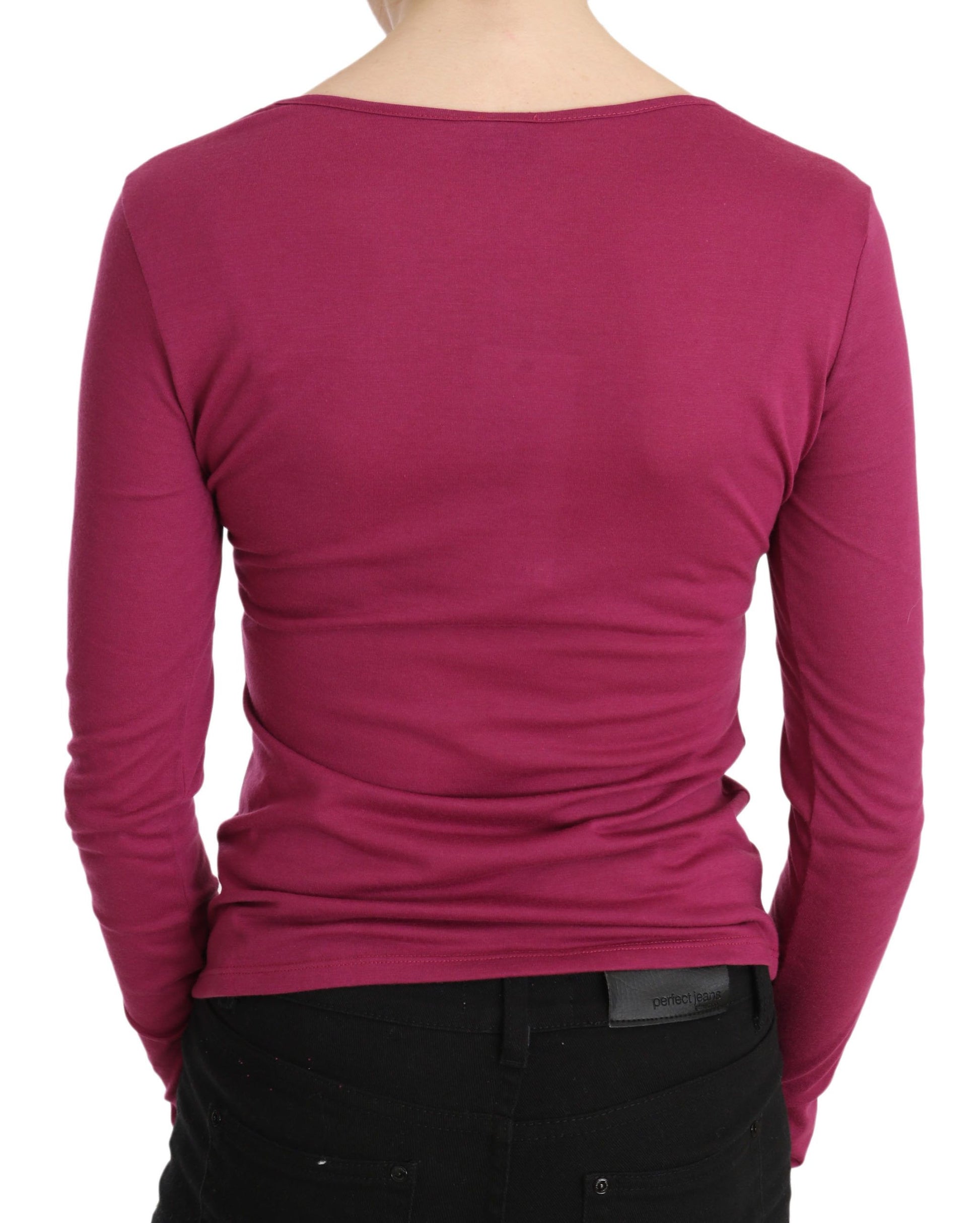 Pink Exte Crystal Embellished Long Sleeve Top $548.00 Exte Luzworld