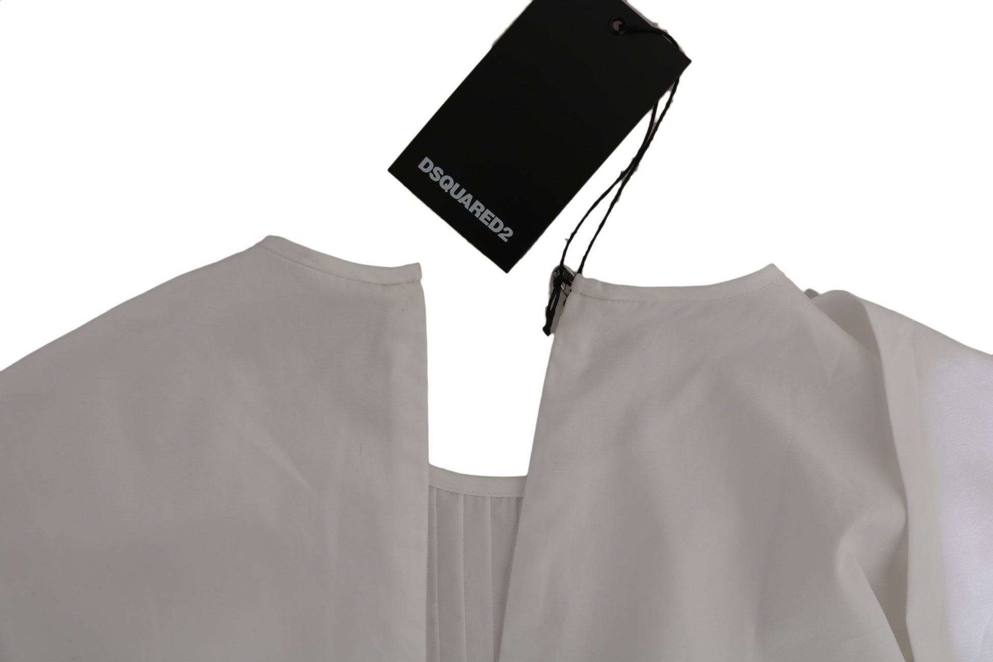 Dsquared² White Crew Neck Long Sleeve Cotton Blouse $548.00 Dsquared² Luzworld