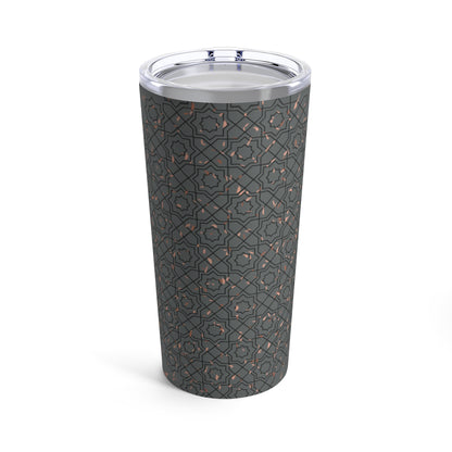 Geometric Pattern: Grey Tumbler 20oz - Luzworld