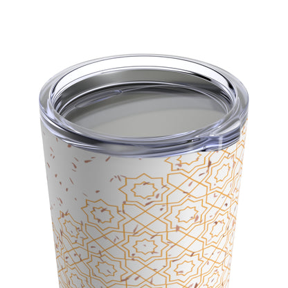 Geometric Pattern: White Tumbler 20oz - Luzworld