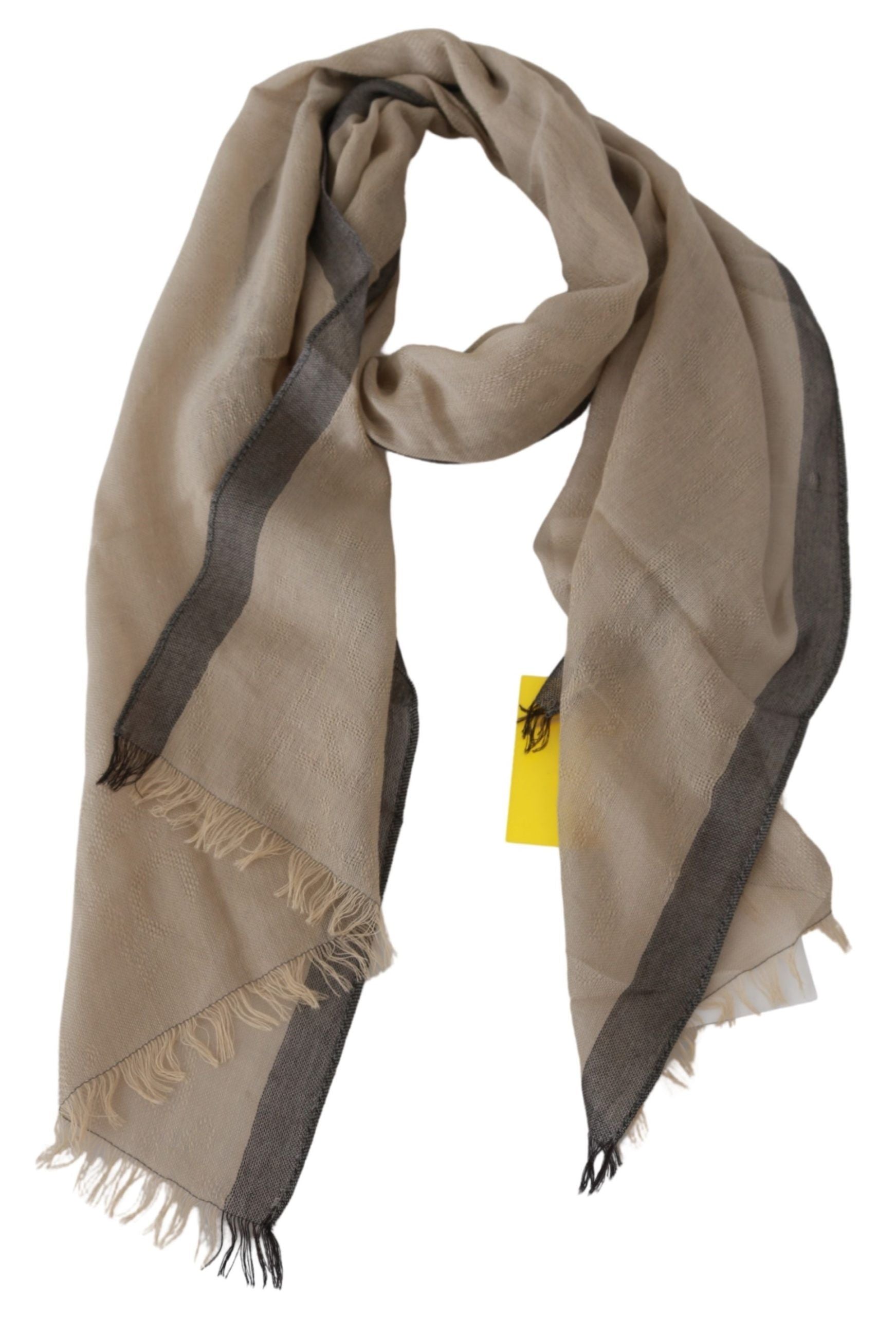 Costume National Beige Women Cotton Shawl Scarf $205.00 Costume National Luzworld