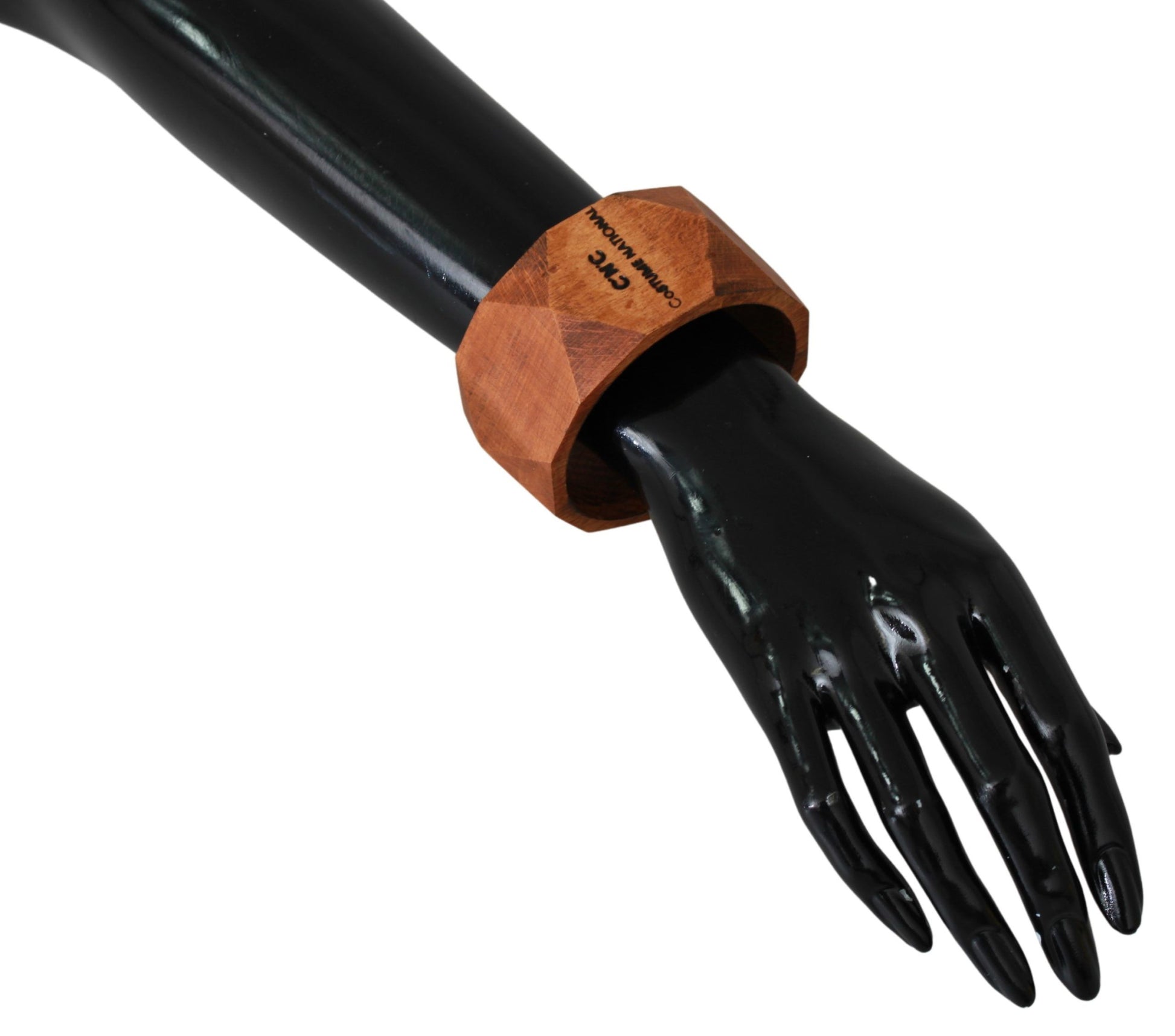 Costume National Brown Wooden Branded Bracelet $205.00 Costume National Luzworld