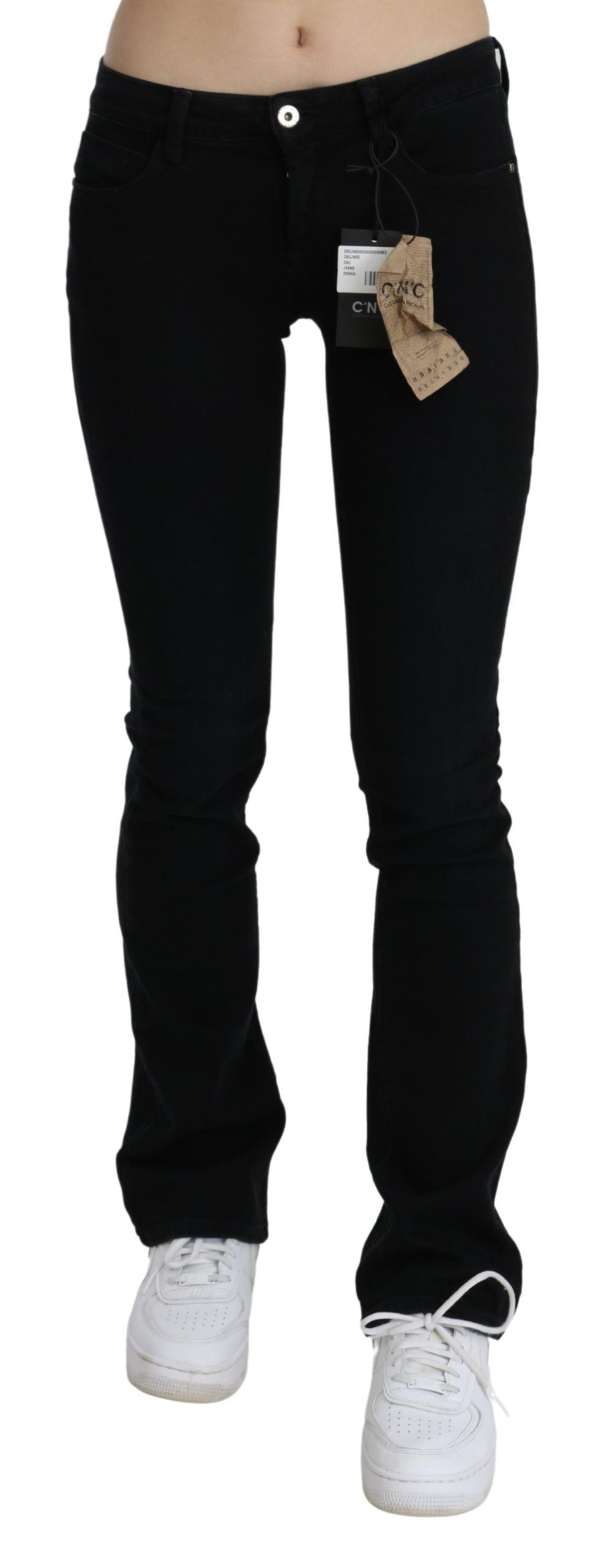 Costume National Black Low Waist Skinny Denim Cotton Jeans $656.00 Costume National Luzworld