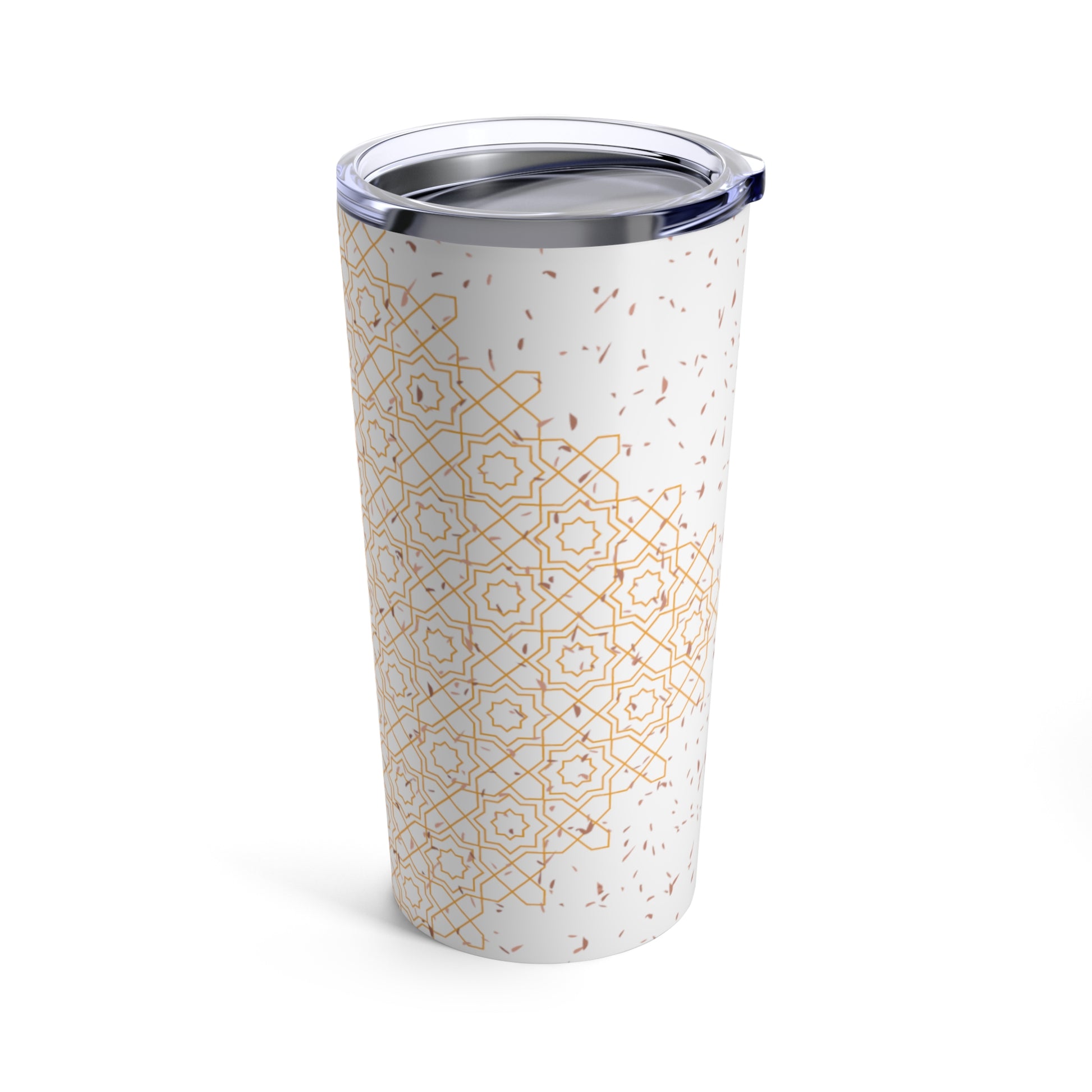 Geometric Pattern: White Tumbler 20oz - Luzworld