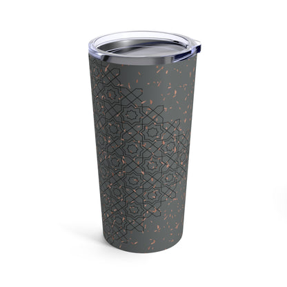 Geometric Pattern: Grey Tumbler 20oz - Luzworld