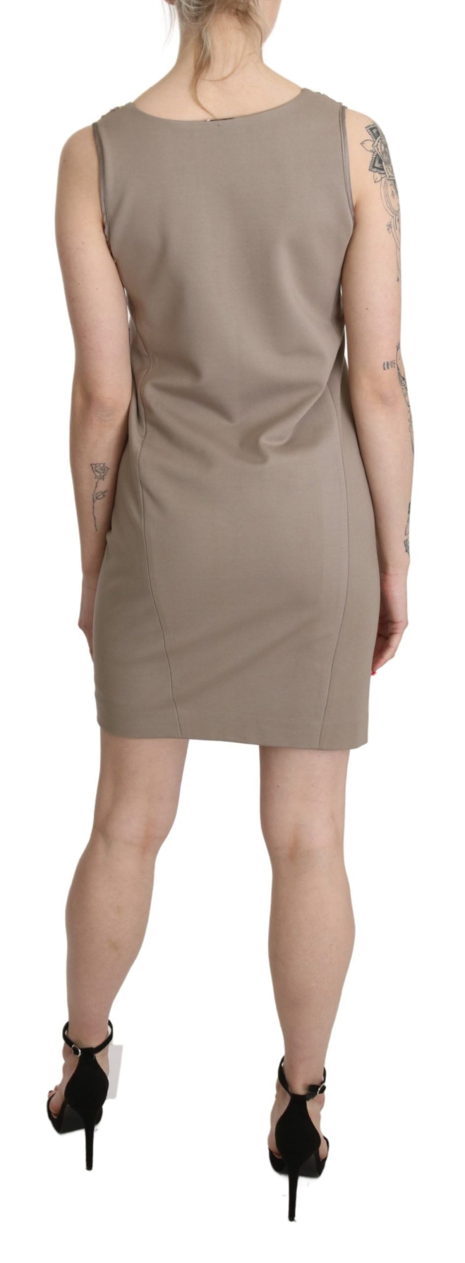 Liu Jo Brown Sequined V-neck Sleeveless Sheath Mini Dress $760.00 Liu Jo Luzworld