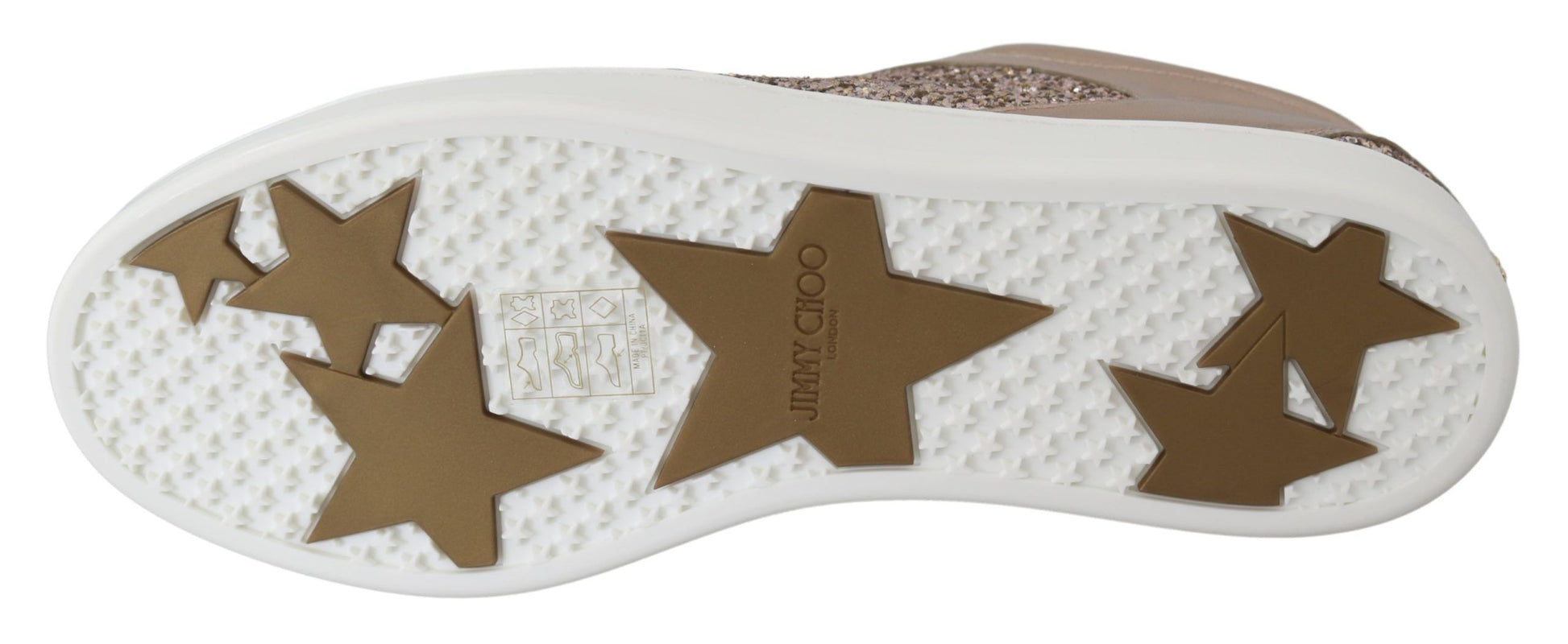 Jimmy Choo Ballet Pink Glitter Leather Sneakers $987.00 Jimmy Choo Luzworld