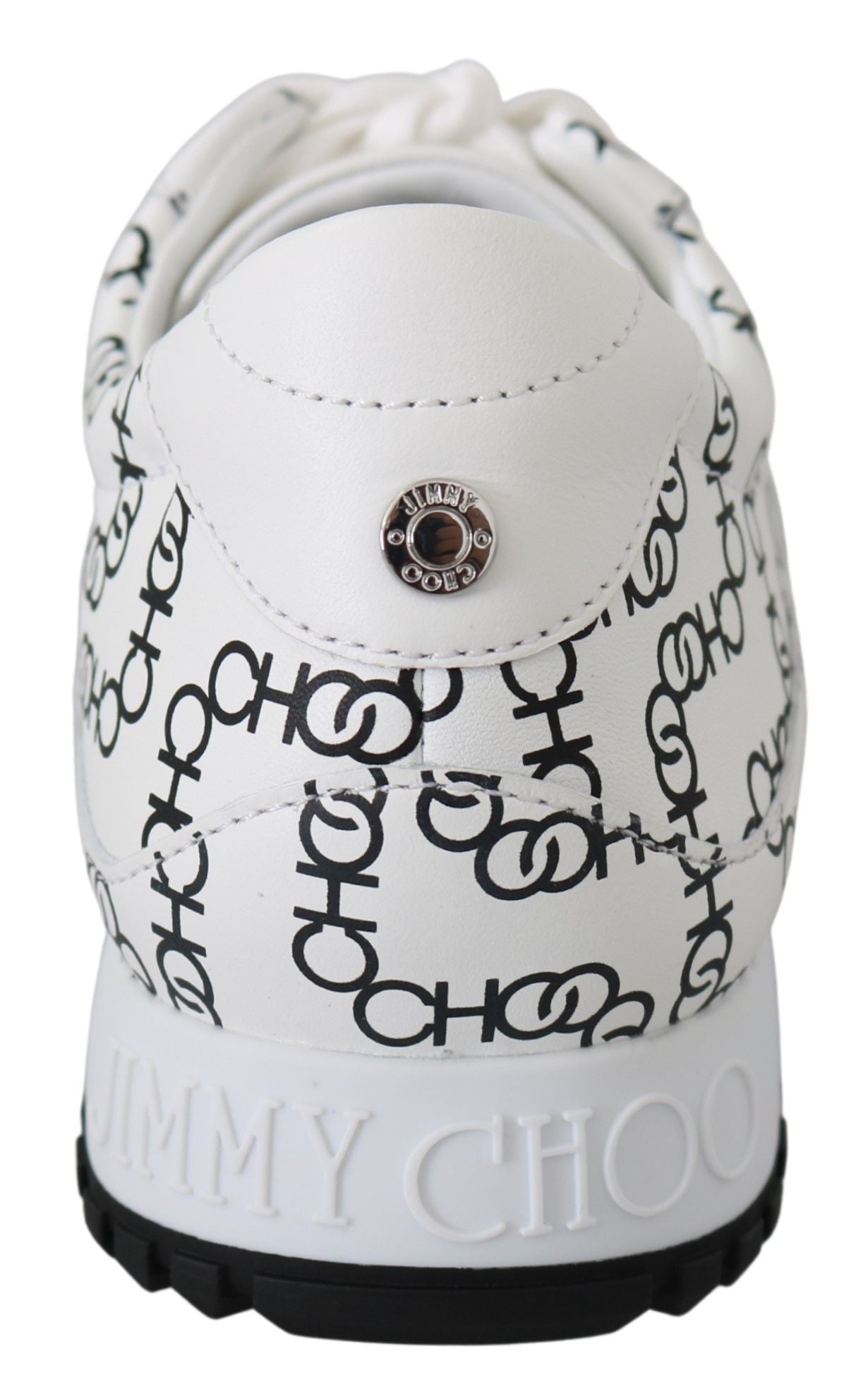 Jimmy Choo Elegant Monochrome Leather Sneakers $945.00 Jimmy Choo Luzworld