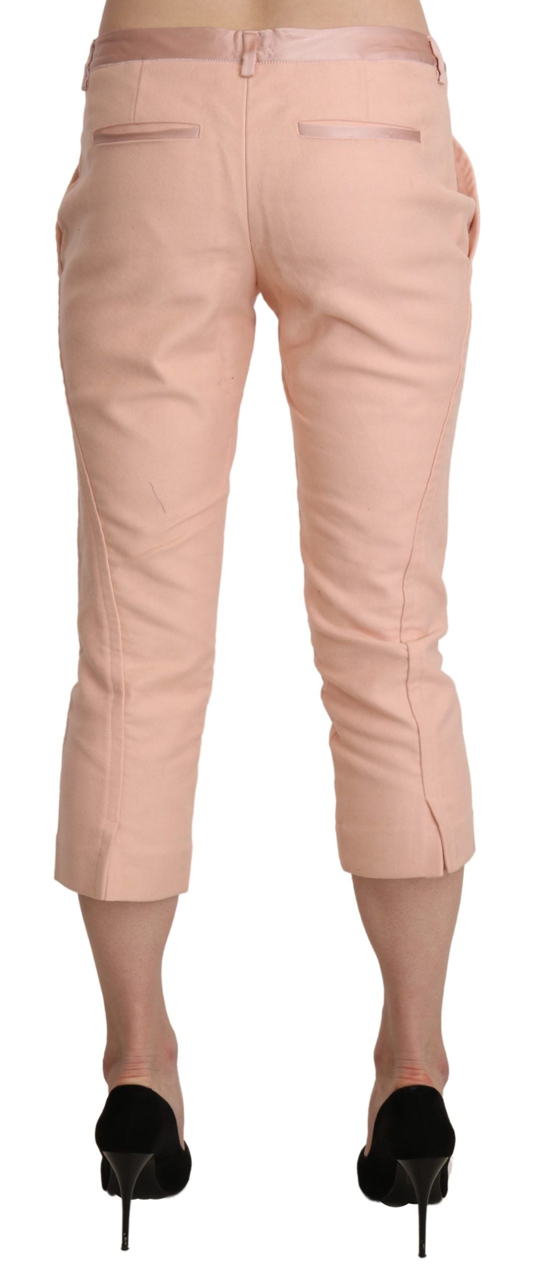 Ermanno Scervino Pink Low Waist Skinny Cropped Capri Pants $992.00 Ermanno Scervino Luzworld