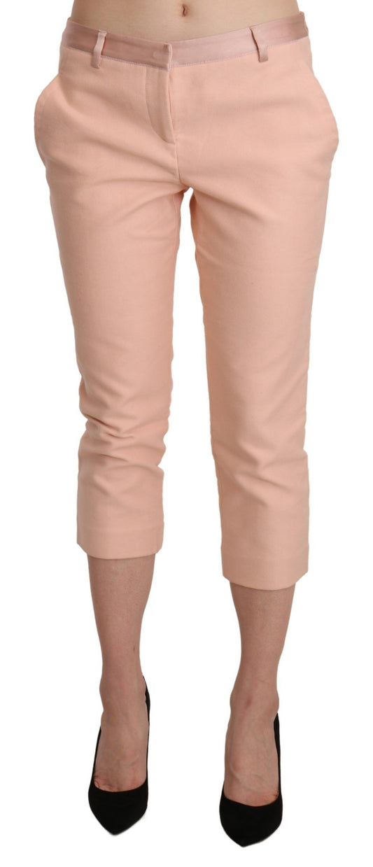 Ermanno Scervino Pink Low Waist Skinny Cropped Capri Pants $992.00 Ermanno Scervino Luzworld