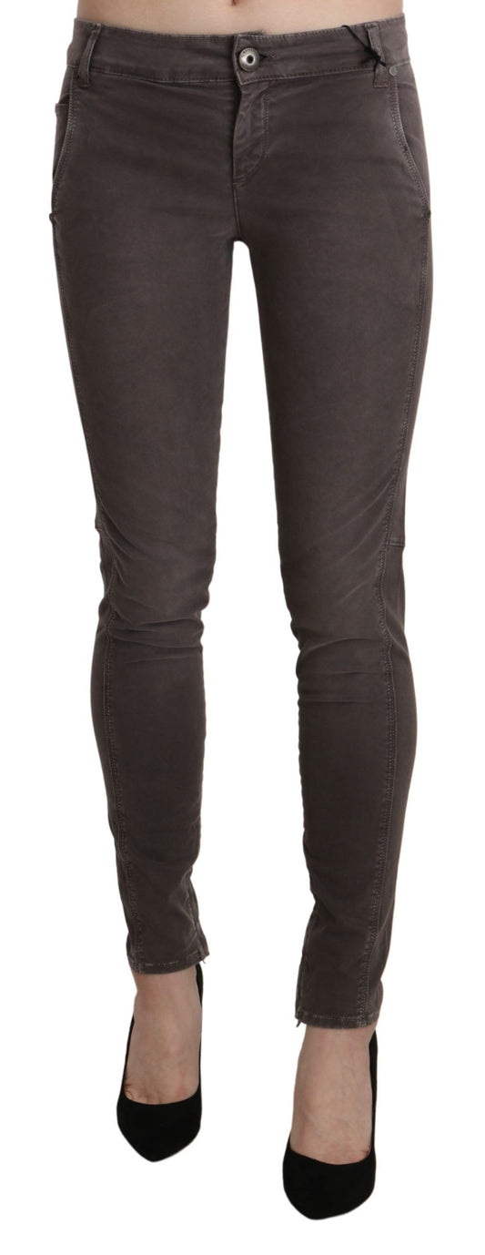 Ermanno Scervino Brown Low Waist Skinny Slim Trouser Cotton Jeans $656.00 Ermanno Scervino Luzworld