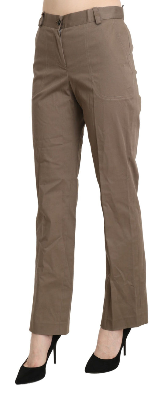 BENCIVENGA Brown High Waist Straight Dress Trouser Pants $555.00 BENCIVENGA Luzworld