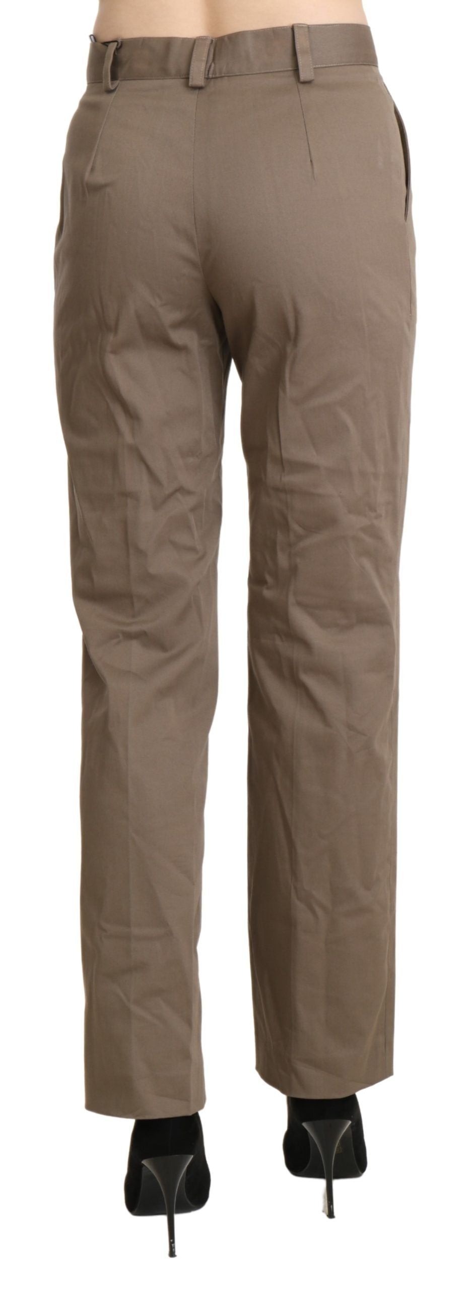 BENCIVENGA Brown High Waist Straight Dress Trouser Pants $555.00 BENCIVENGA Luzworld