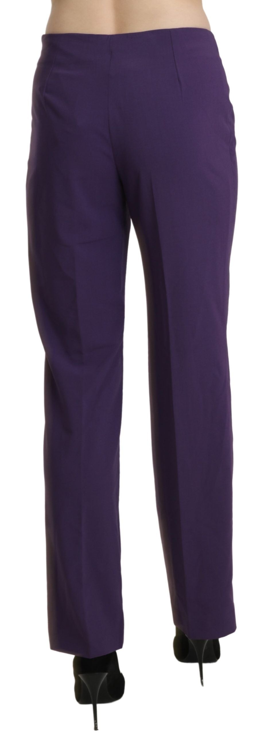 BENCIVENGA Purple High Waist Straight Dress Trouser Pants $555.00 BENCIVENGA Luzworld